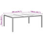 Voir la diapositive 6 : VIDAXL Table de jardin 200x150x75 cm Verre trempe/resine tressee Beige