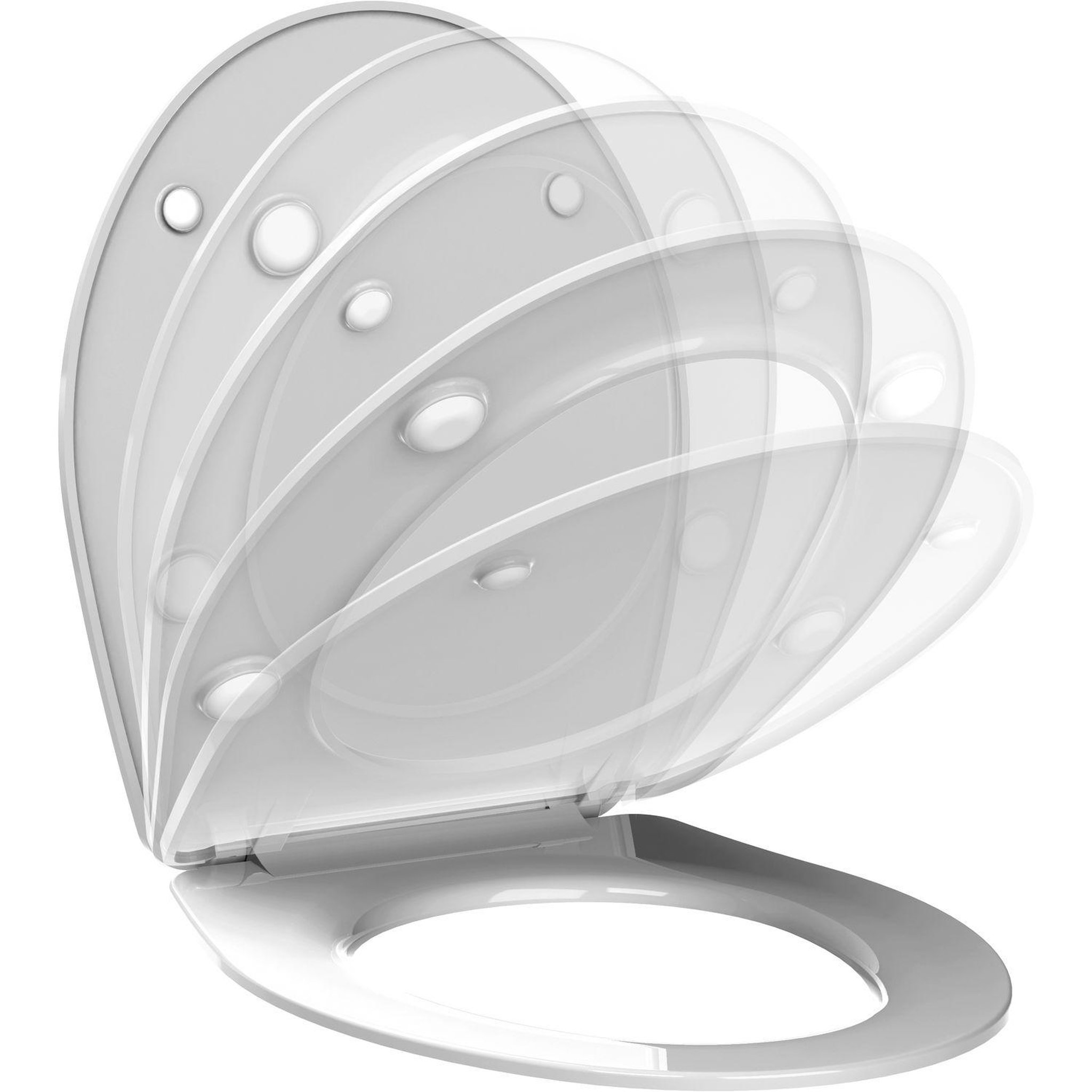 Voir la diapositive 3 : ALLIBERT Abattant WC Slimeo - Thermodur - Blanc