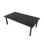 Voir la diapositive 1 : PLAY4FUN Table de jardin 8-10 personnes 220 X 120 X 75 cm - Noir effet marbré