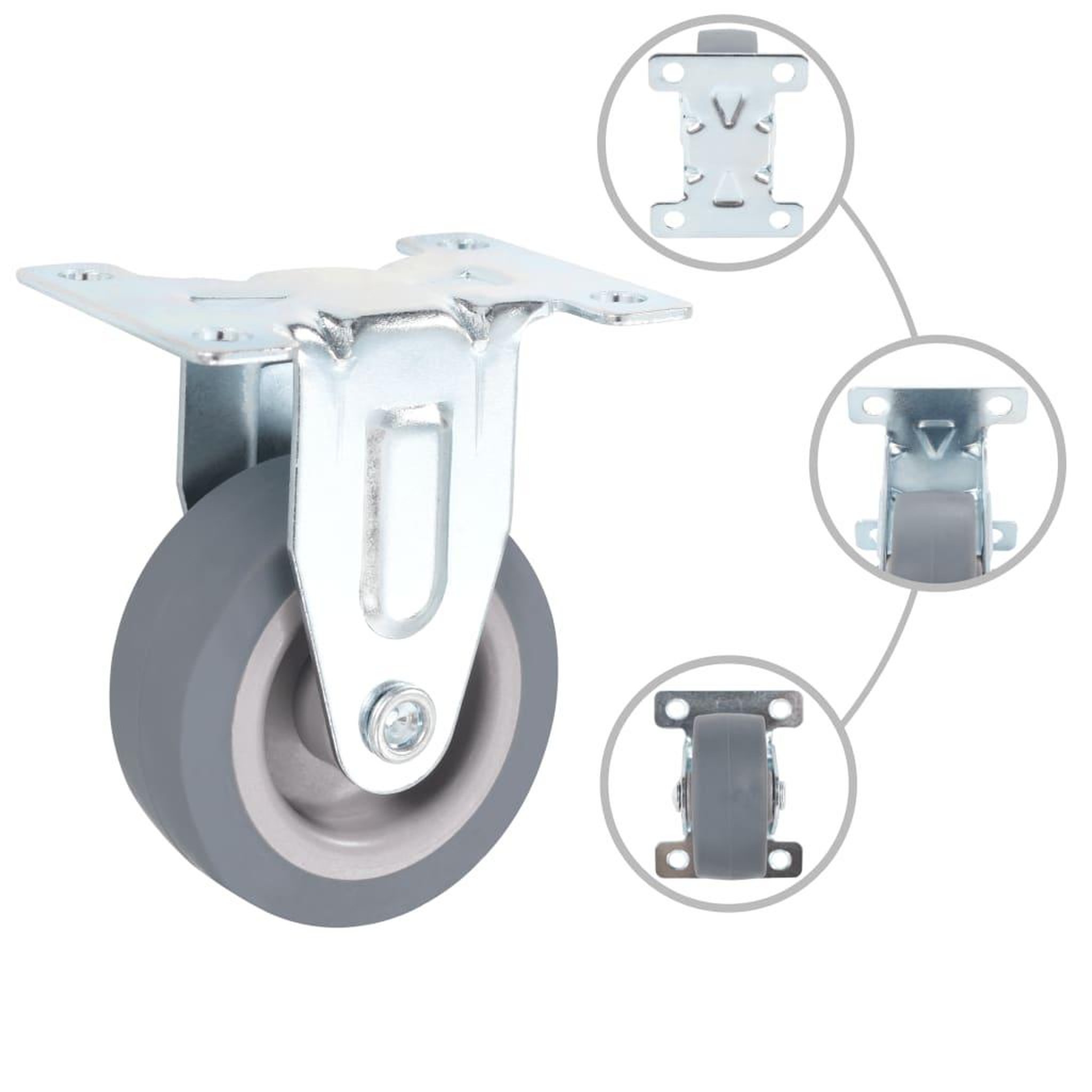 Voir la diapositive 2 : VIDAXL 32 pcs Roulettes fixes 50 mm