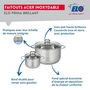 Voir la diapositive 3 : ELO Ensemble de 3 Poêles de cuisson 20, 24 et 32 cm et 2 faitouts 14 et 24 cm Elo Prima Brillant