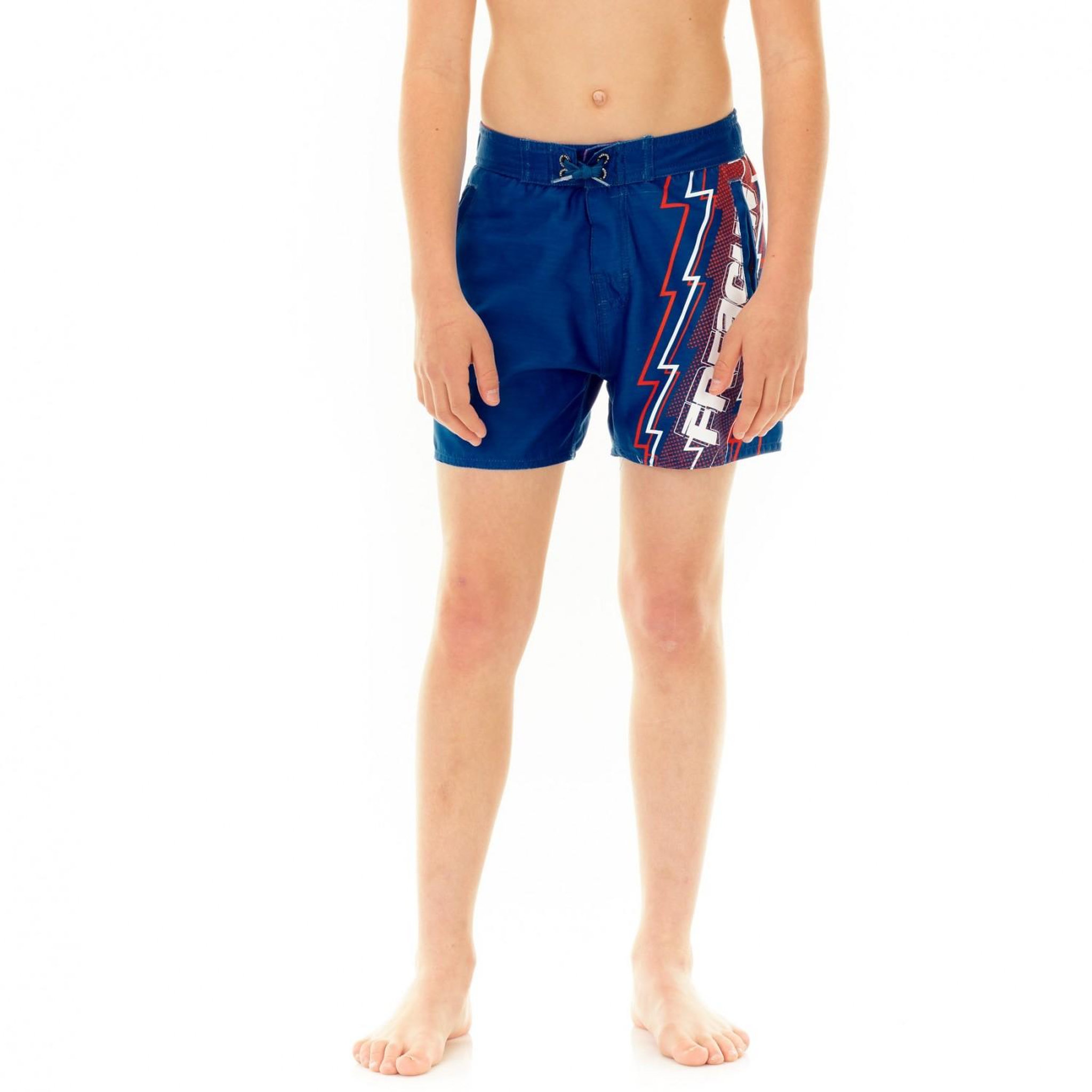 Voir la diapositive 2 : FREEGUN Boardshort court garçon ceinture demi-élastiquée Eclair