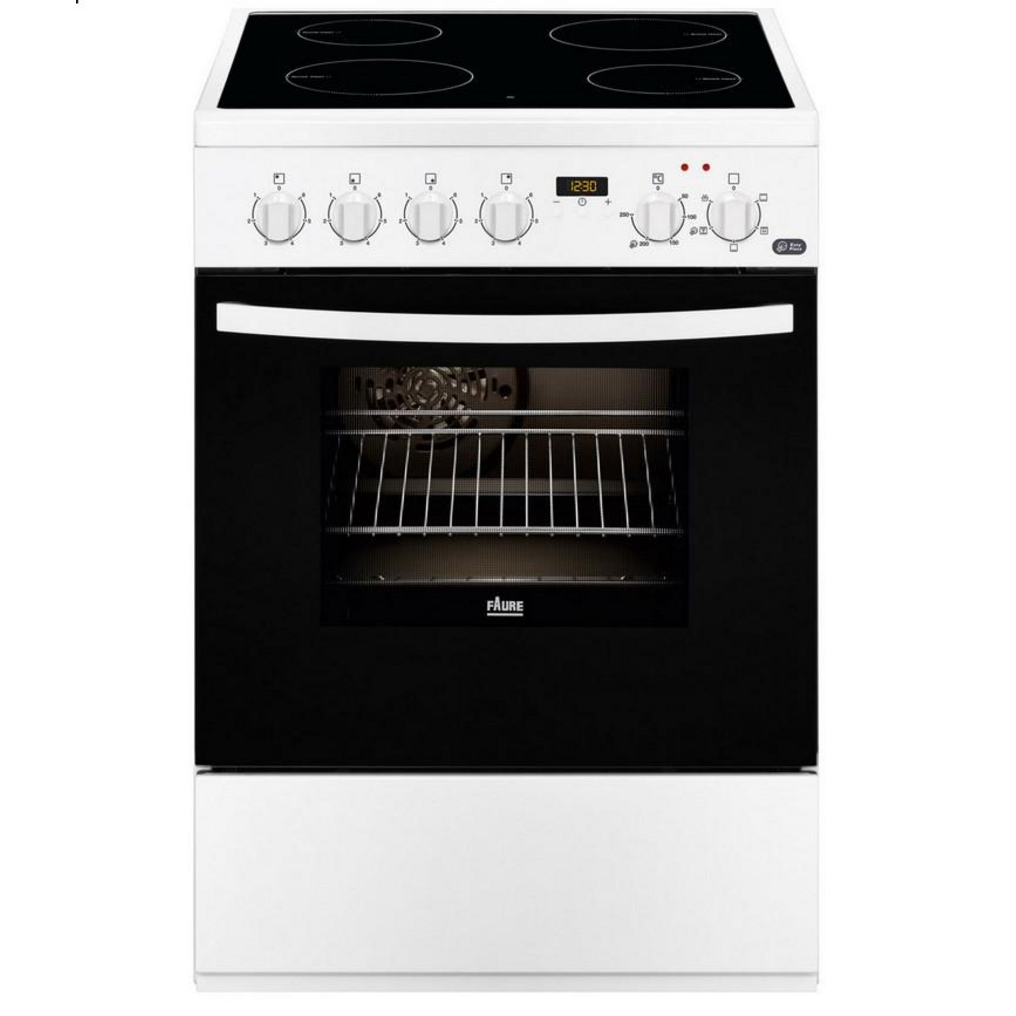 FAURE Cuisinière vitrocéramique a 56l 4 feux blanc fcv6530cwa pas — free download