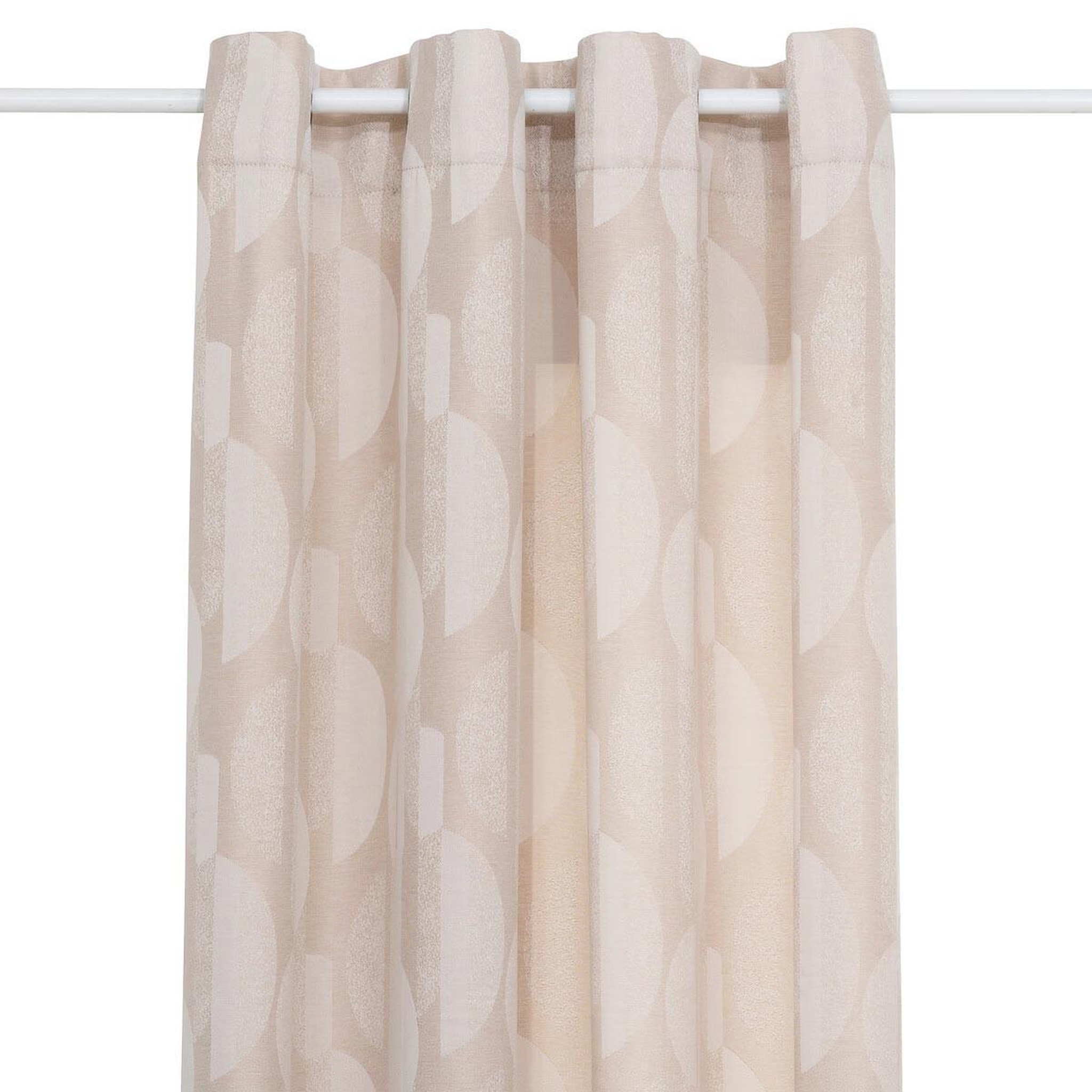 Voir la diapositive 2 : ATMOSPHERA Rideau jacquard à œillets  wimbi  140x260cm beige lin