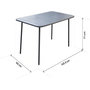 Voir la diapositive 3 : Habitat et Jardin Table jardin en métal  Bilbao  - 150 x 90 x 71 cm - Gris