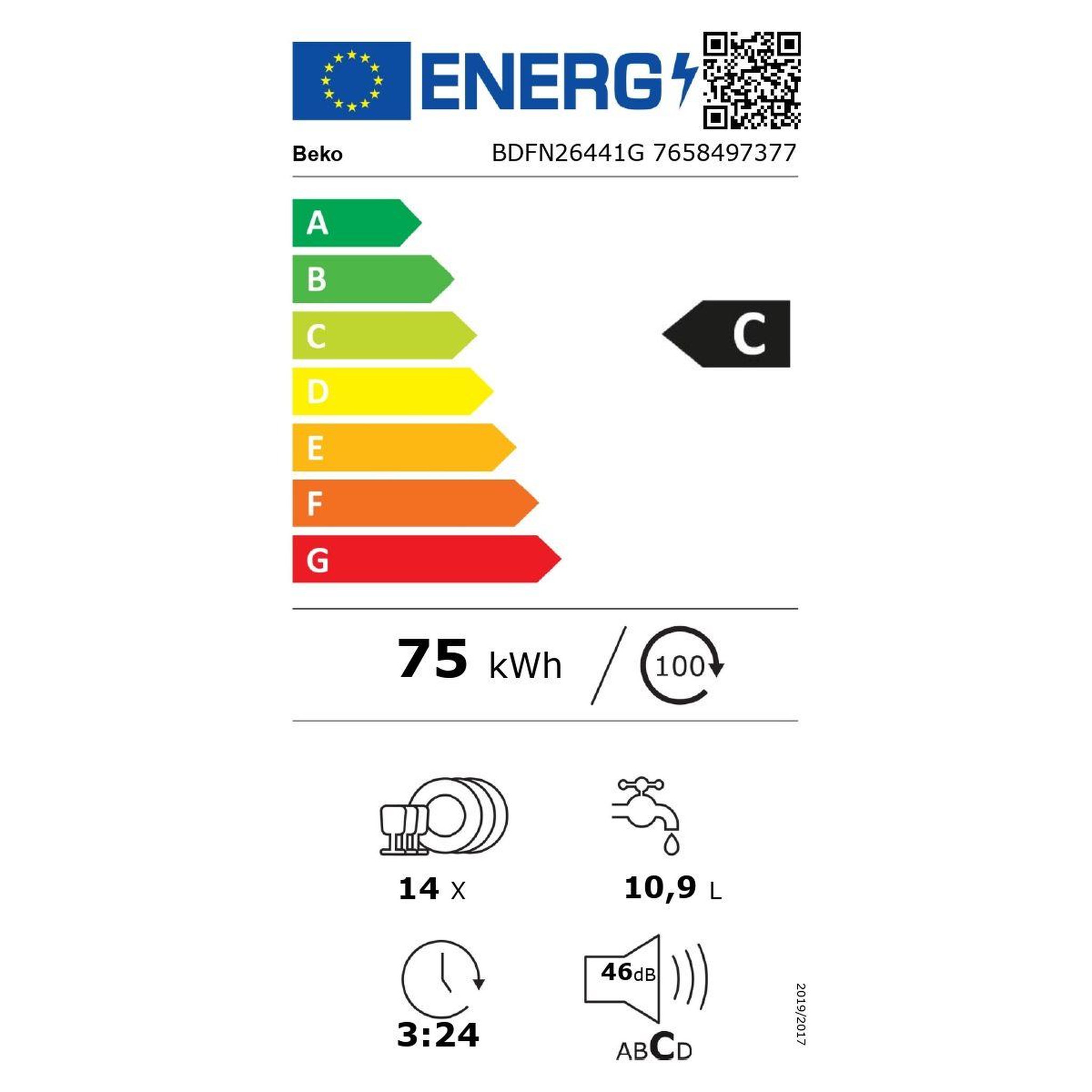 Voir la diapositive 6 : Beko Lave vaisselle 60 cm bdfn26441g