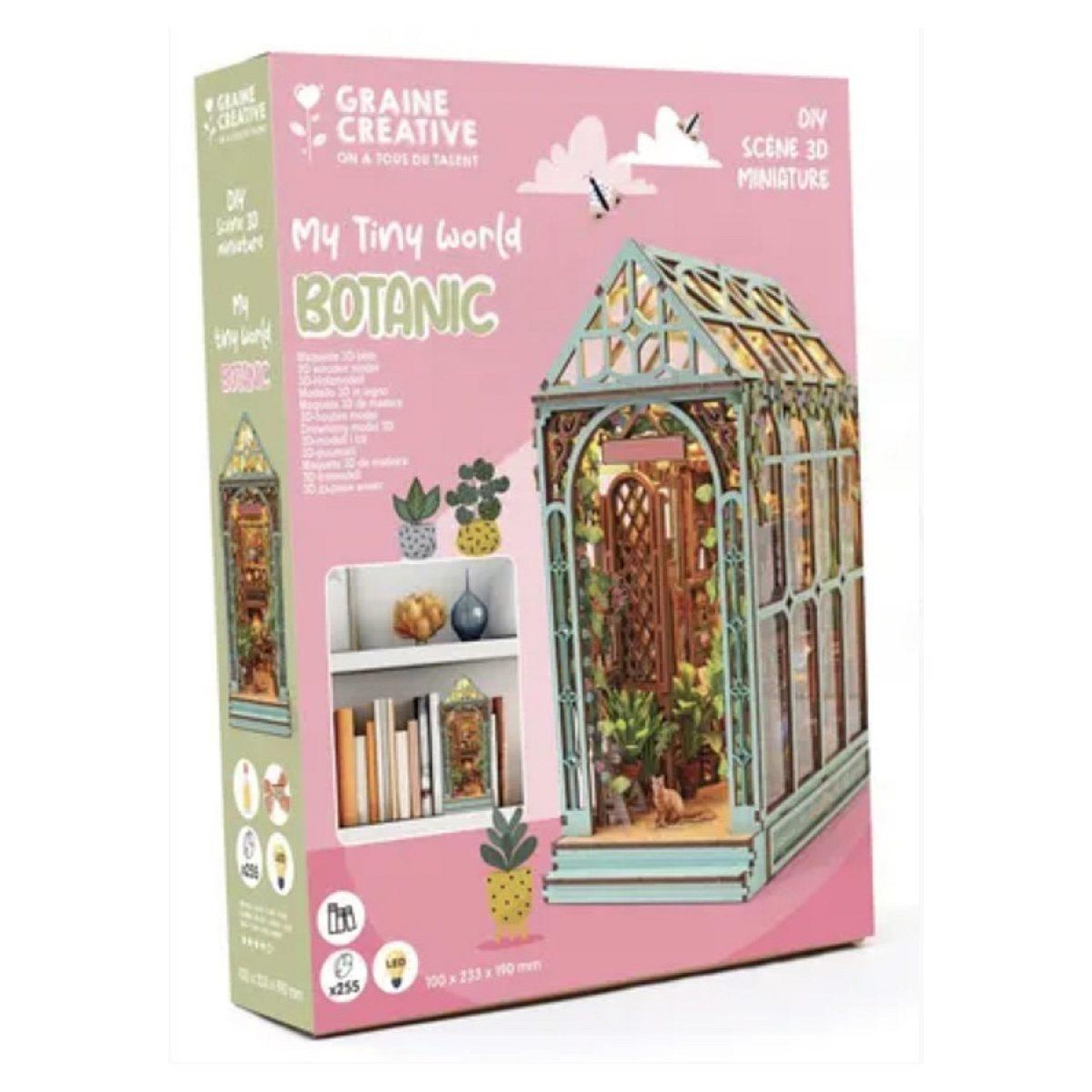 GRAINE CRÉATIVE Maquette 3d bois - serre floral