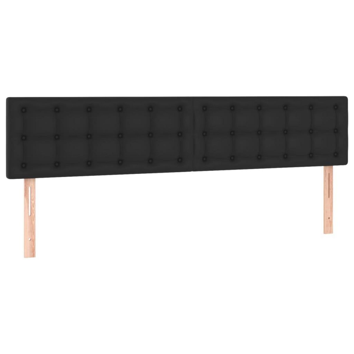 VIDAXL Tetes de lit 2 pcs Noir 90x5x78/88 cm Similicuir