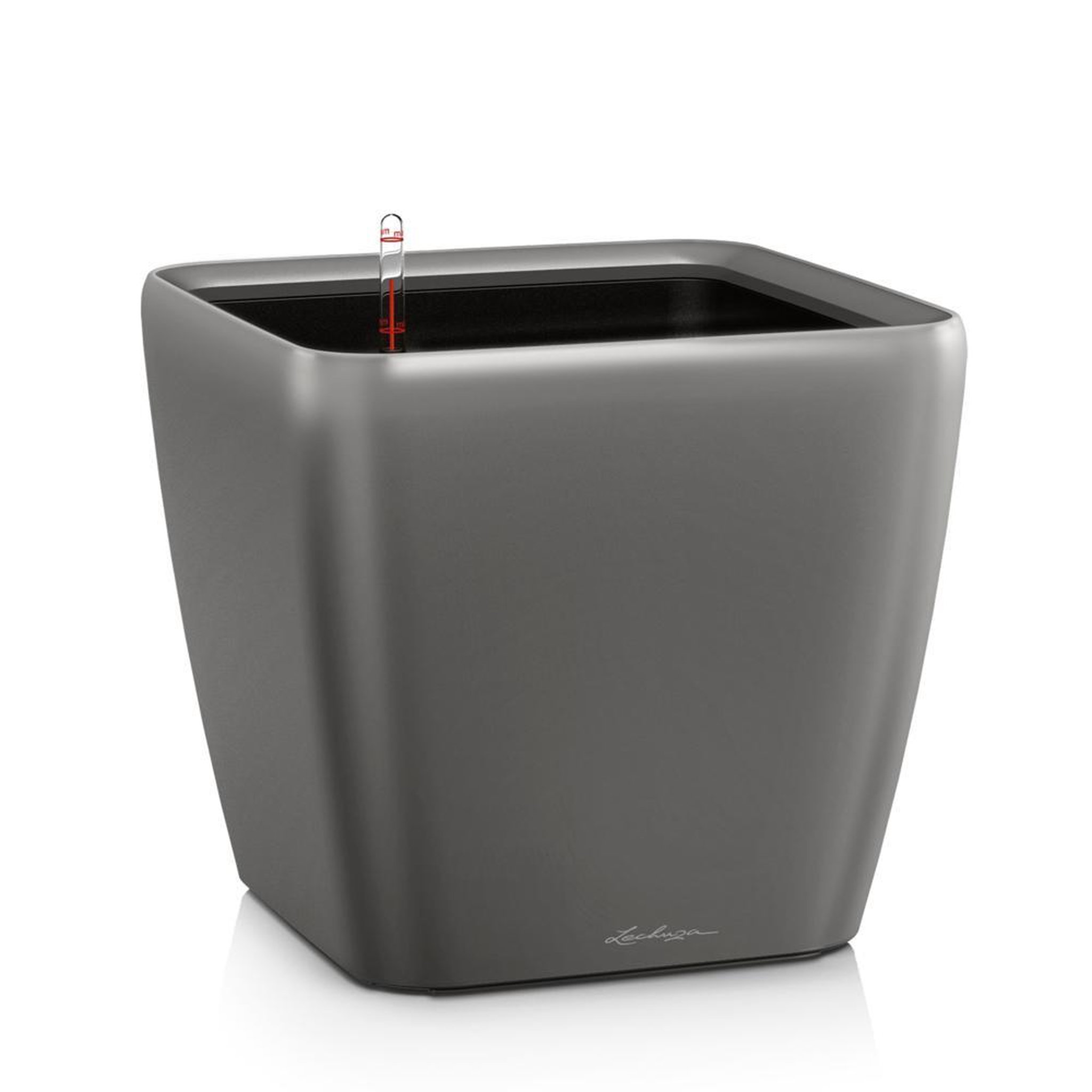 LECHUZA Pot Quadro Premium LS 50 - kit complet, anthracite métallisé 50 cm