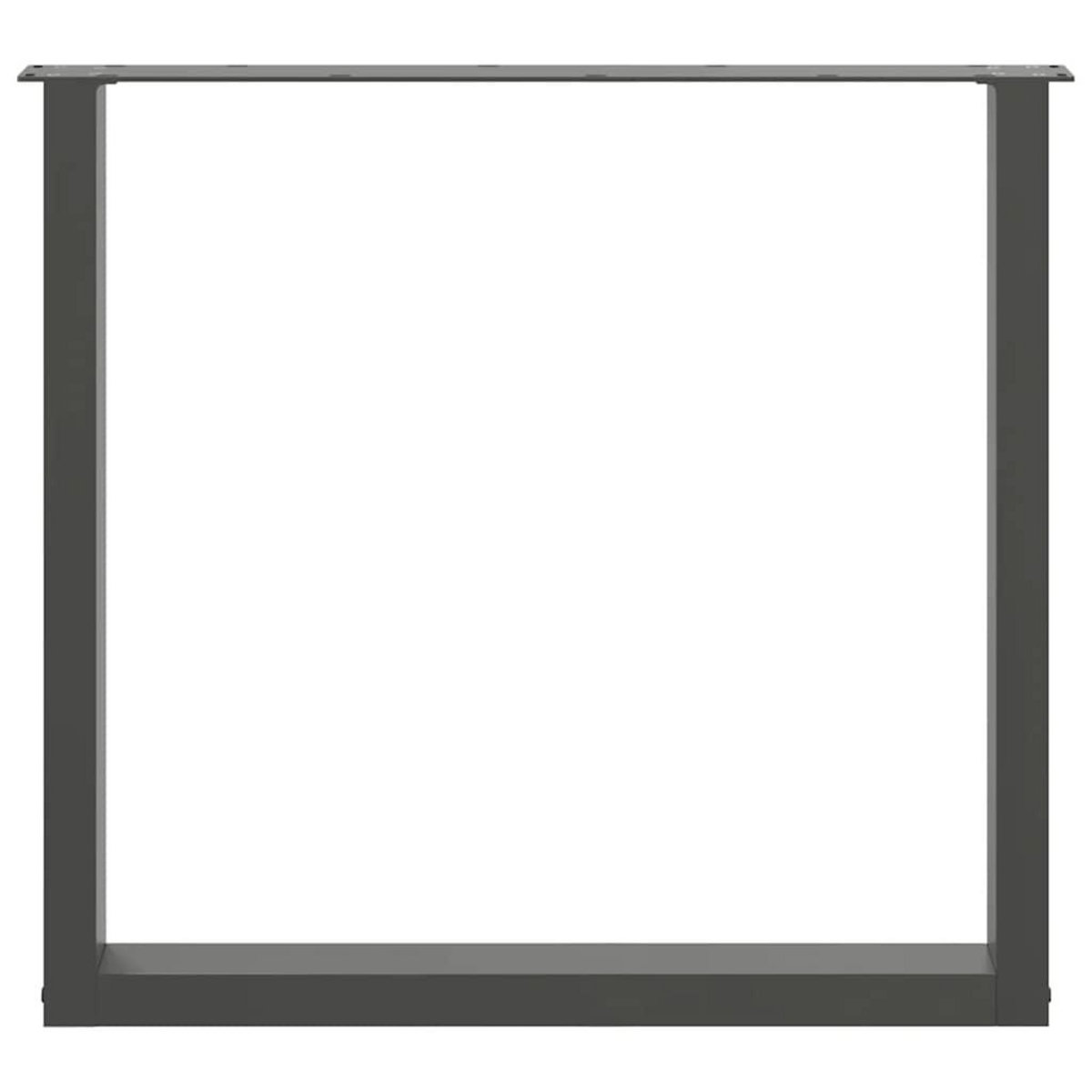 VIDAXL Pieds de table basse forme de U 3 pcs anthracite 80x(72-73) cm