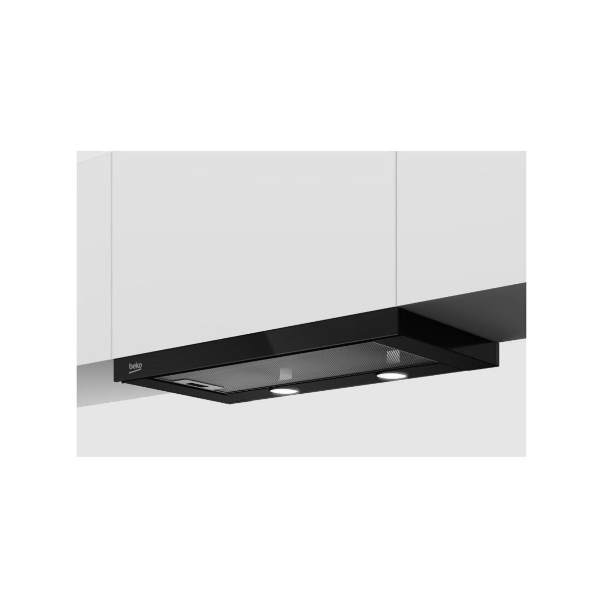 Beko Hotte télescopique 60cm 648m³/h noir - HNT62610BH