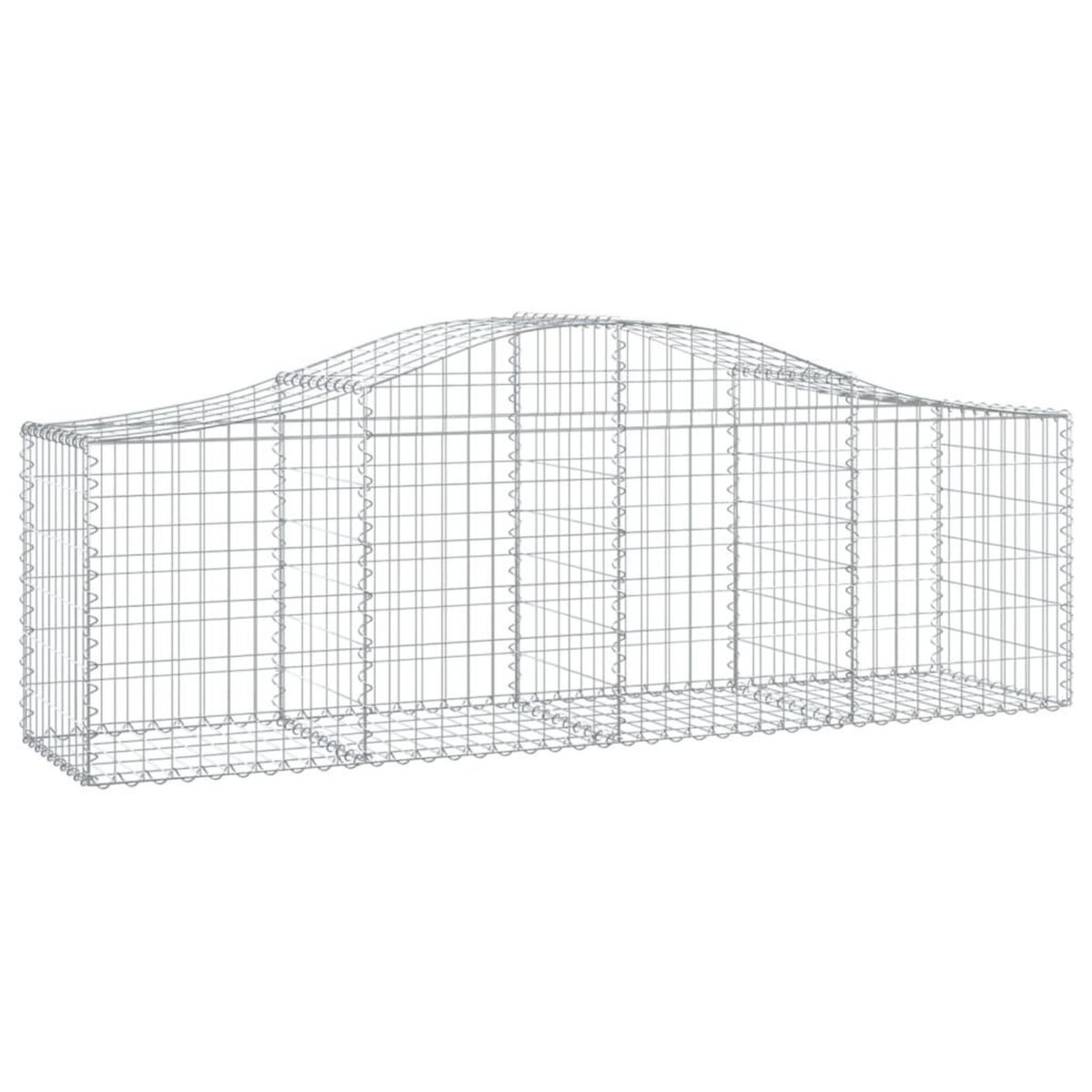 VIDAXL Paniers a gabions arques 2 pcs 200x50x60/80 cm Fer galvanise