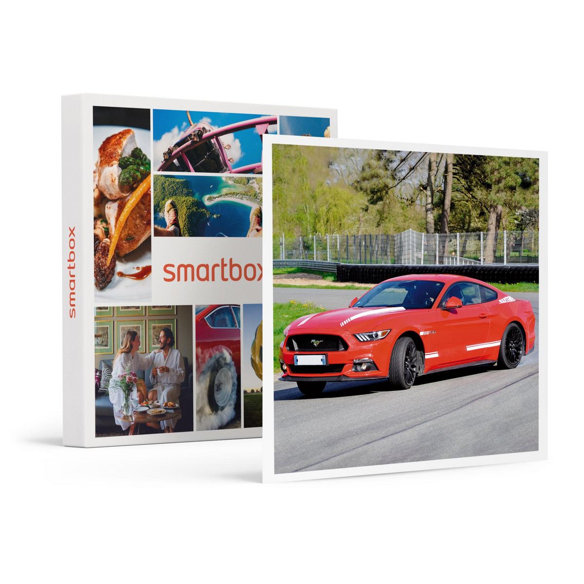 Smartbox 6 tours au volant d'une Ford Mustang et 2 tours de baptême à bord d'une berline Hommell à Lohéac - Coffret Cadeau Sport & Aventure