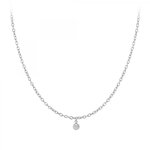 SC CRYSTAL Chaine maille forçat par SC Crystal ornée d'un véritable diamant blanc