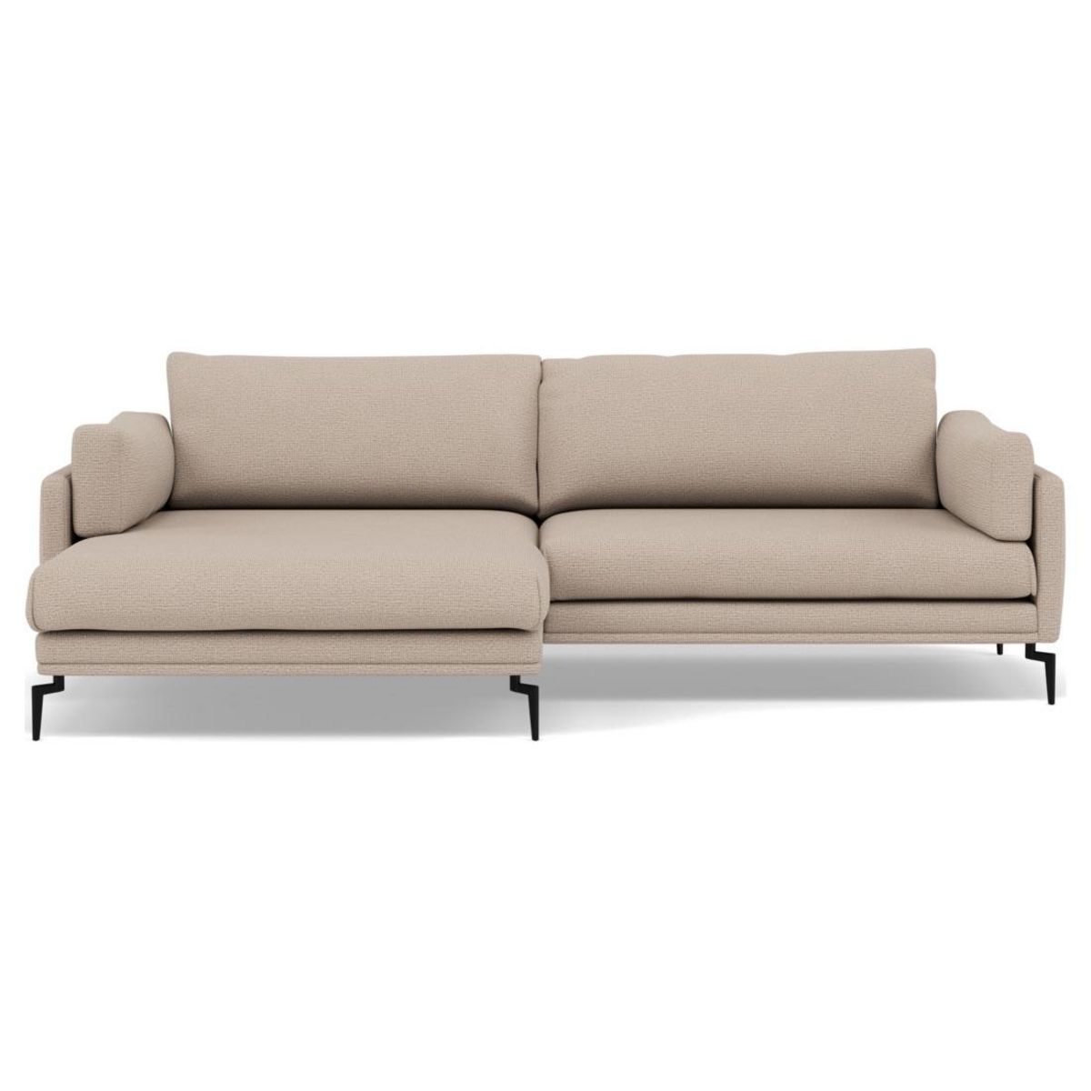 LISA DESIGN Carlos - canapé d'angle gauche 4 places ultra moelleux en tissu texturé