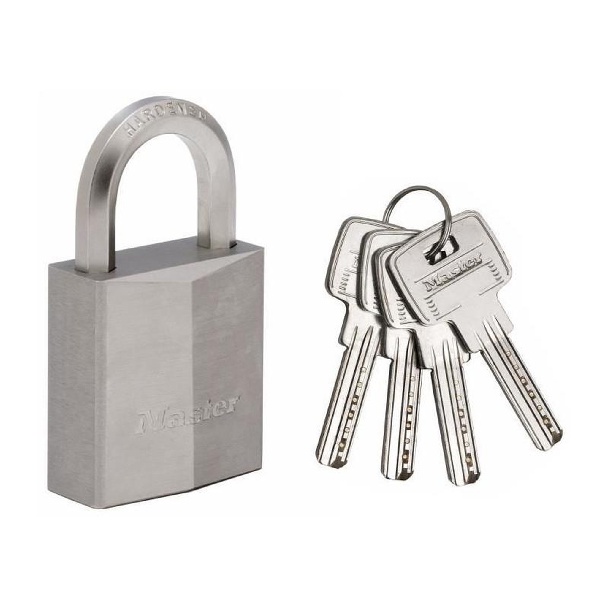 Master lock MASTERLOCK Cadenas laiton nickel 40mm anse hexagonale