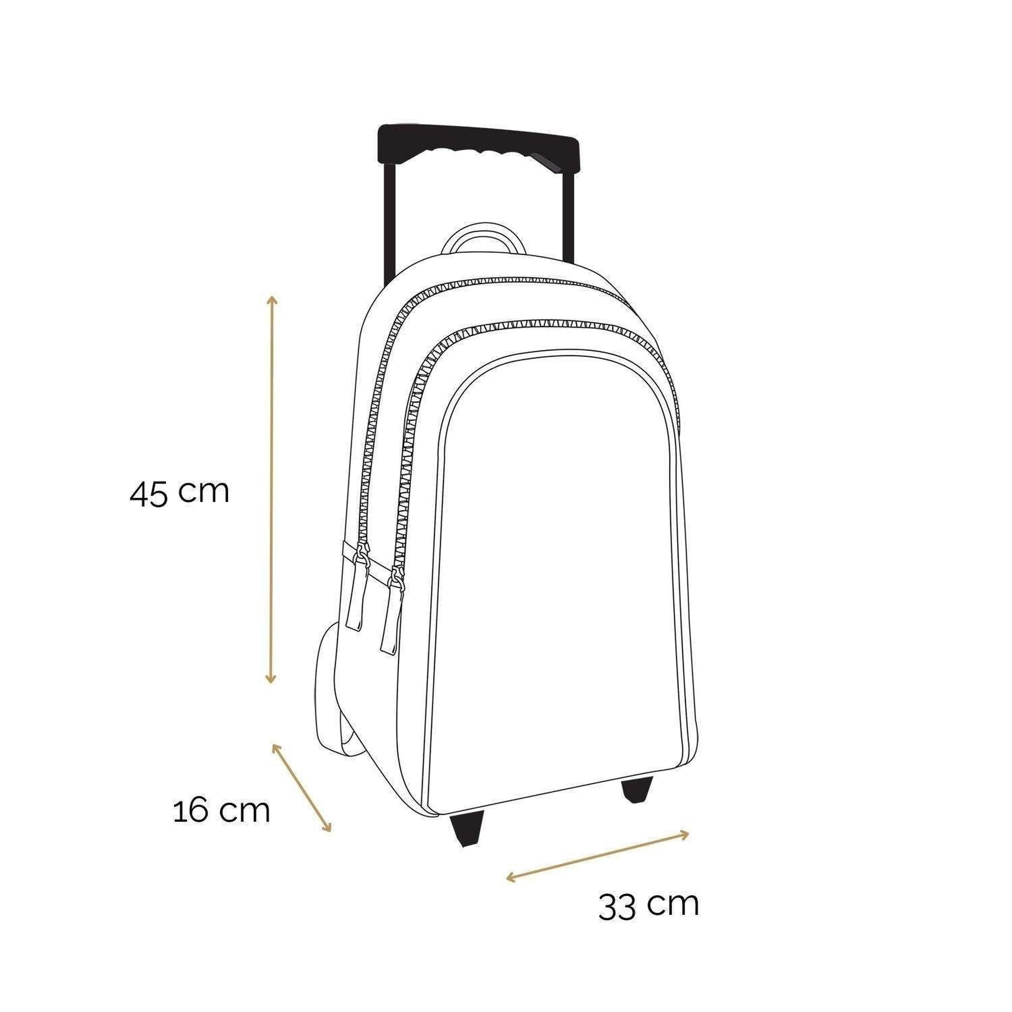 Voir la diapositive 5 : Bagtrotter BAGTROTTER Sac à dos à roulettes 45 cm Cybel Cheval Licorne Bleu