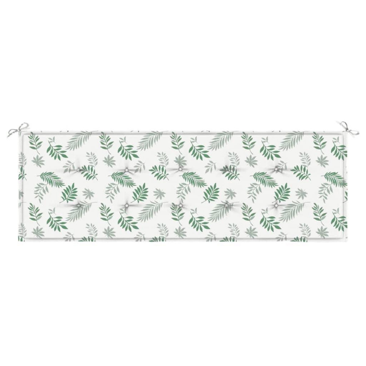VIDAXL Coussin de banc de jardin motif de feuilles 150x50x3 cm