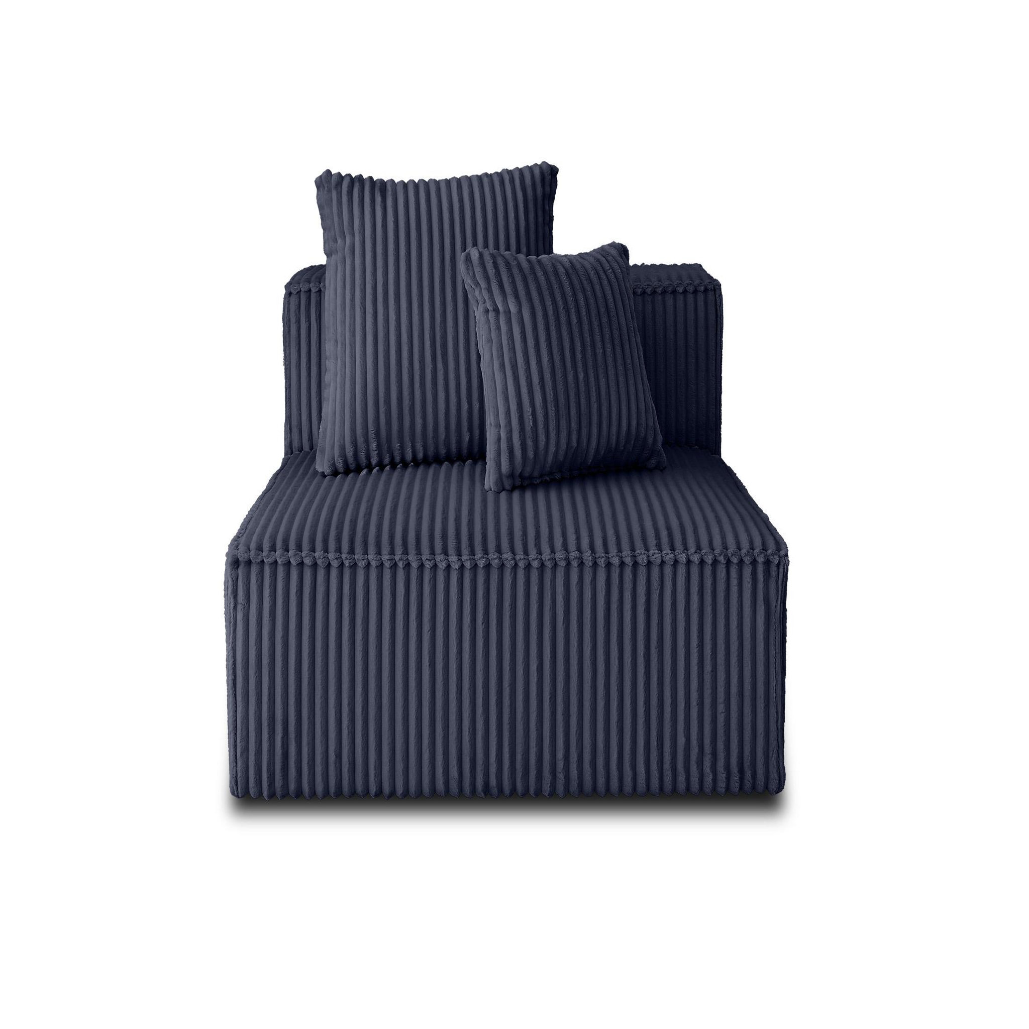 Voir la diapositive 5 : LISA DESIGN Colombine - module d'assise - en velours côtelé grosses côtes