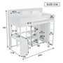 Voir la diapositive 3 : MERAX Lit combiné enfant 90x200cm pin coloris blanc