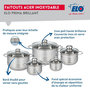 Voir la diapositive 3 : ELO Ensemble de 4 Poêles de cuisson 20, 24, 28 et 32 cm et 5 faitouts 12, 14, 16, 20 et 24 cm Elo Prima Brillant