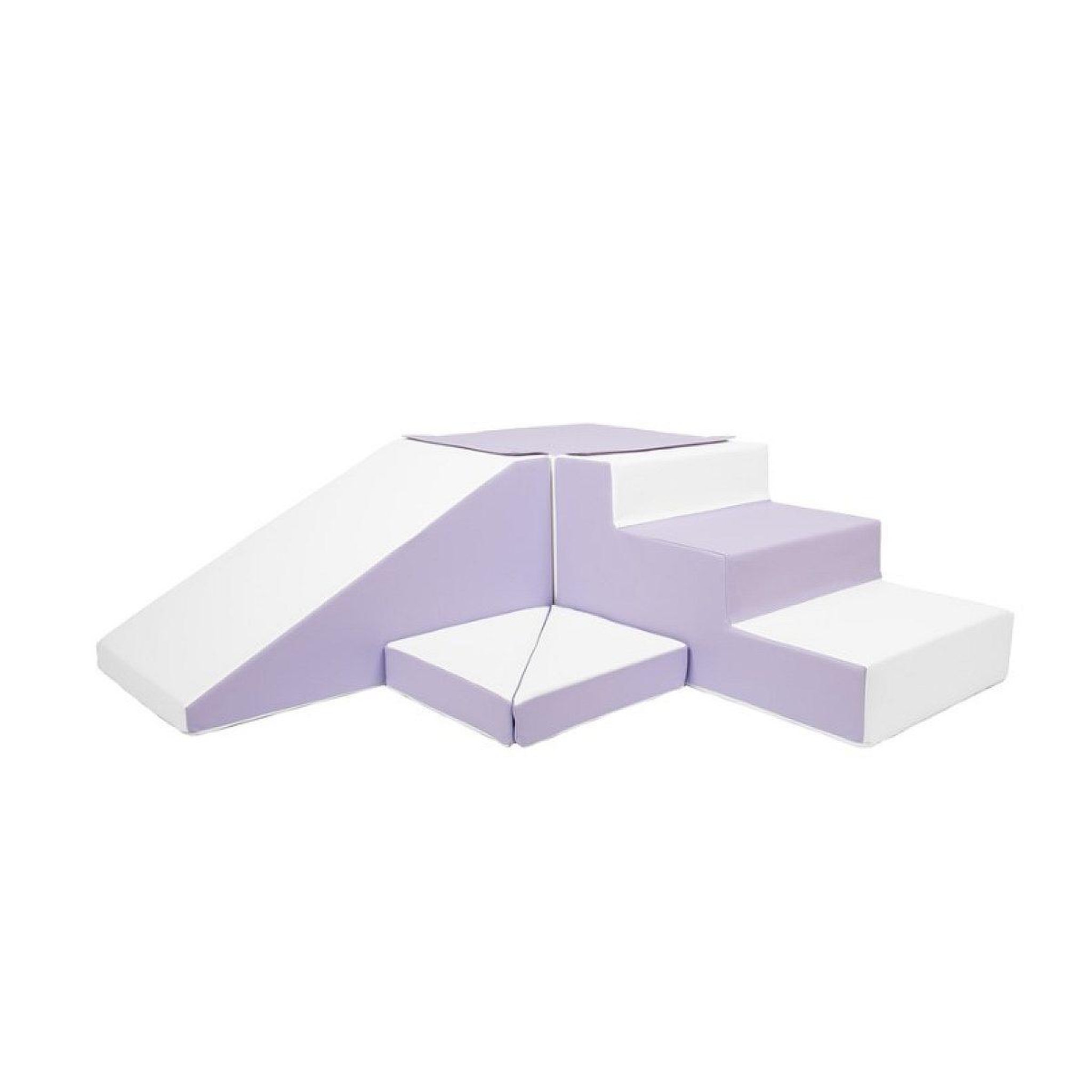 VELINDA Set de 4 blocs en mousse blanc lilas