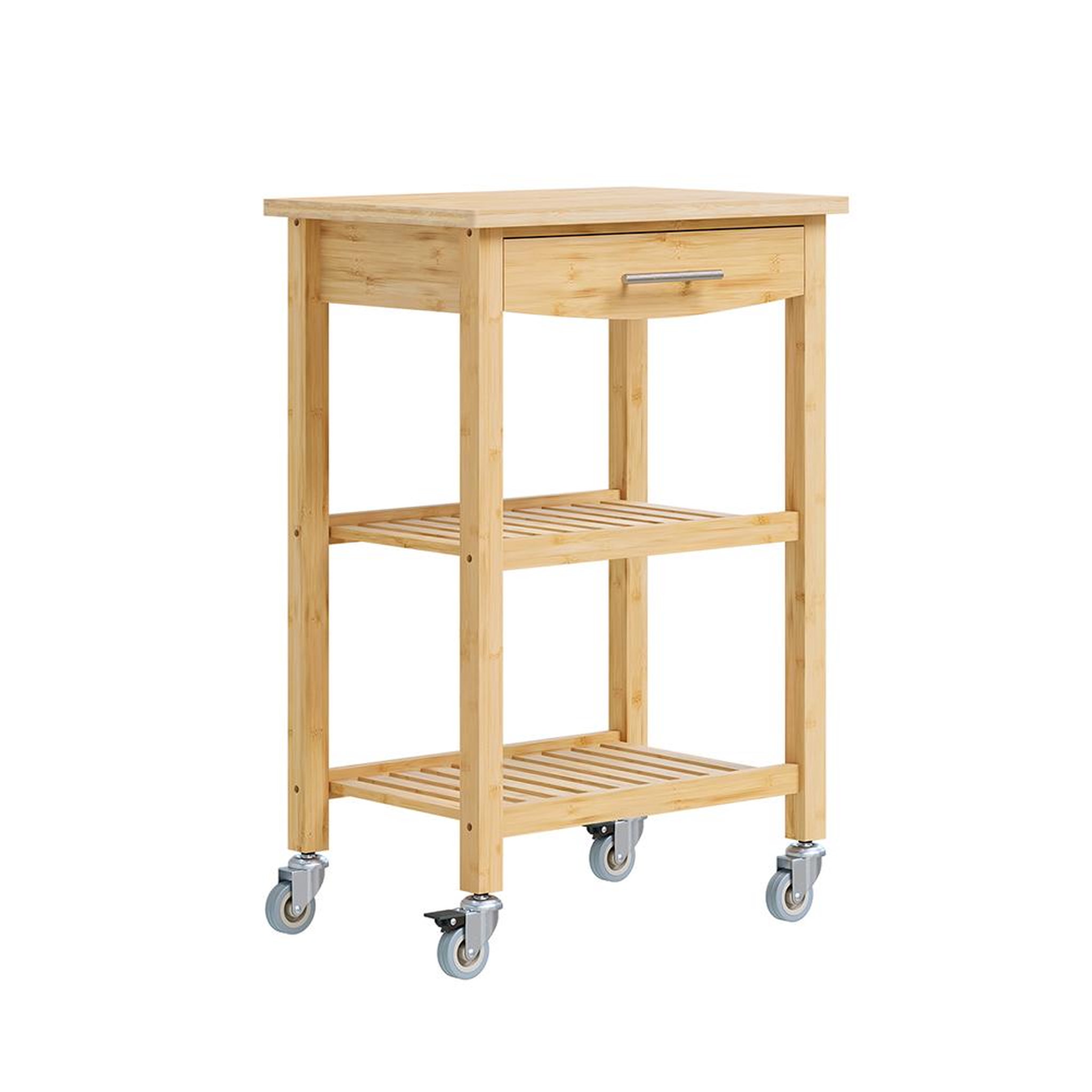 SOBUY Chariot de Cuisine en Bambou Bois 58x40x86cm FKW135-N