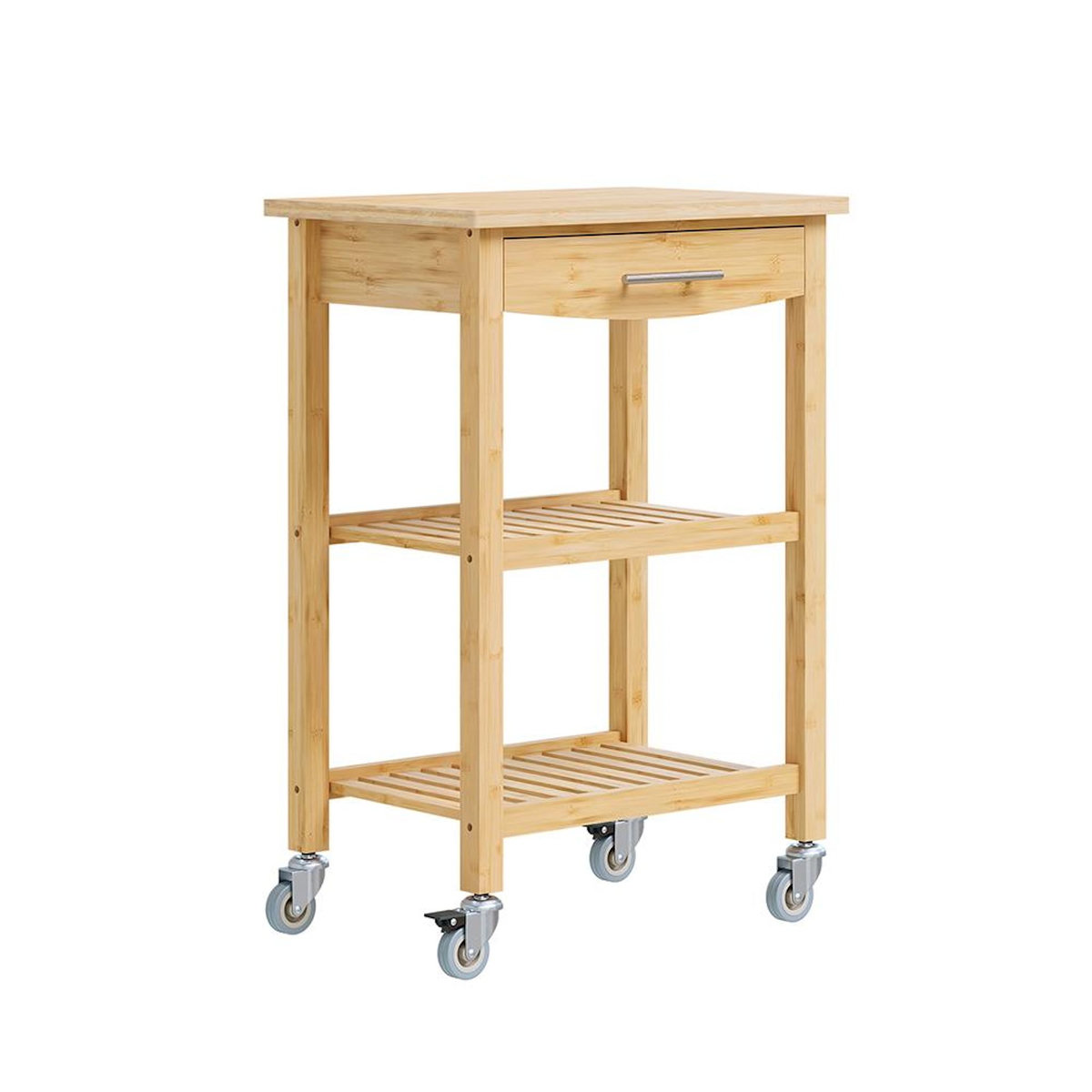 SOBUY Chariot de Cuisine en Bambou Bois 58x40x86cm FKW135-N