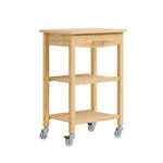 SOBUY Chariot de Cuisine en Bambou Bois 58x40x86cm FKW135-N