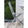DCB GARDEN Chaise de jardin pliante - Aluminium - Gris - MARIUS