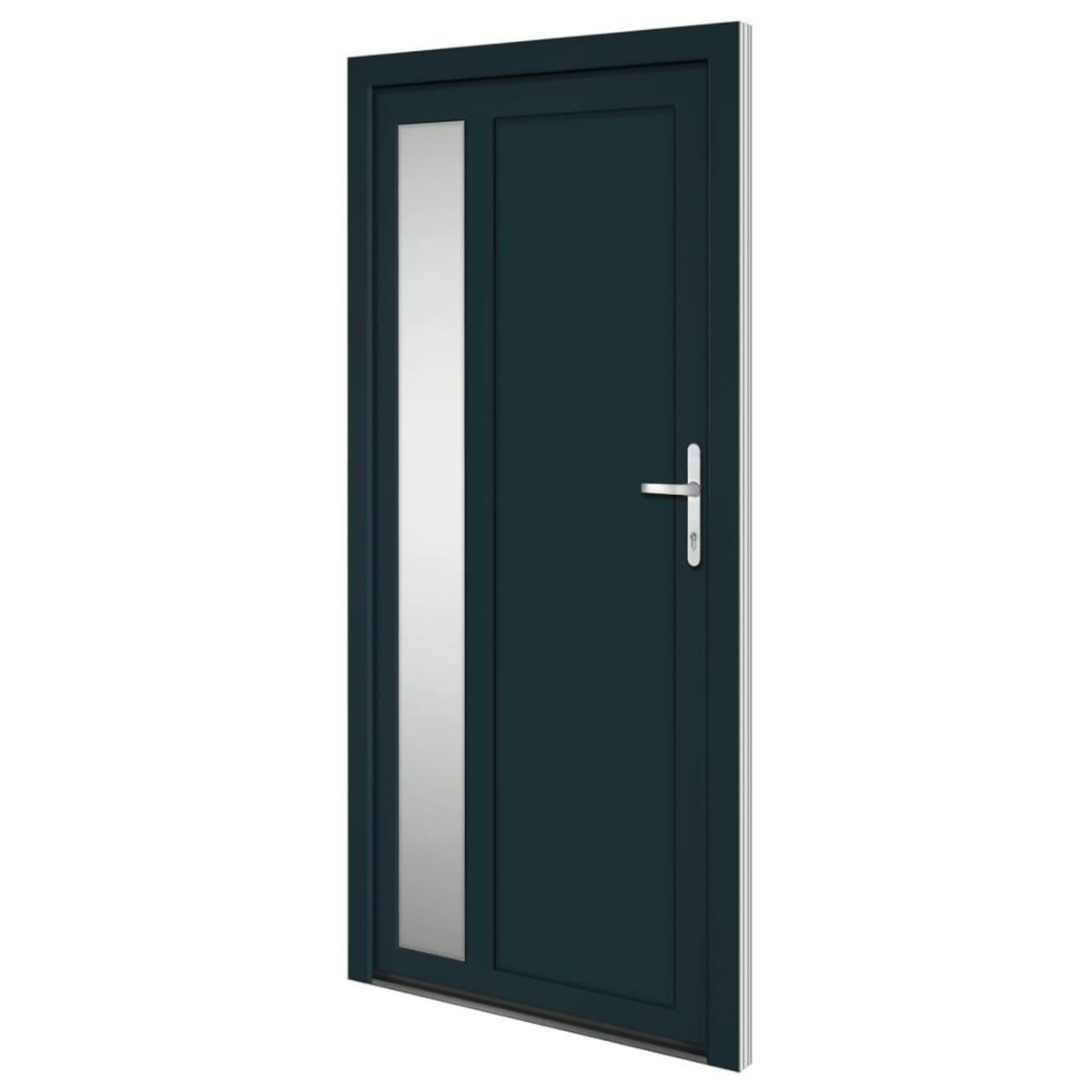 VIDAXL Porte d'entree anthracite 108x208 cm PVC