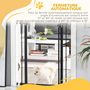 Voir la diapositive 4 : PAWHUT Barrière de sécurité pour chien extensible 74-80 cm -H. 94 cm - sans perçage, double verrouillage - métal noir