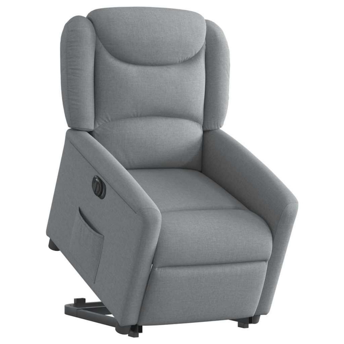 VIDAXL Fauteuil inclinable electrique gris clair tissu