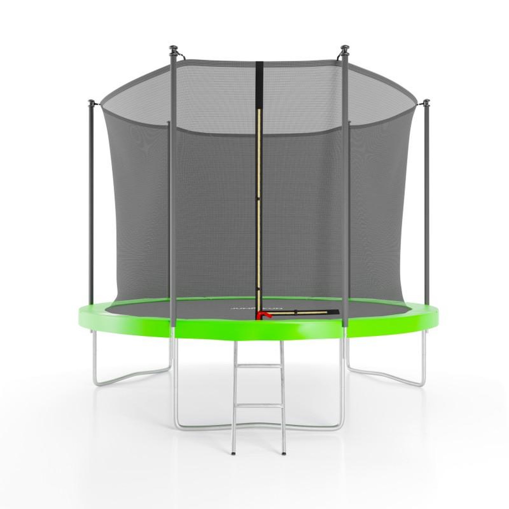 Voir la diapositive 1 : JUMP4FUN Trampoline de jardin ø 305 cm- 10FT- Filet intérieur, Matelas de protection et Echelle