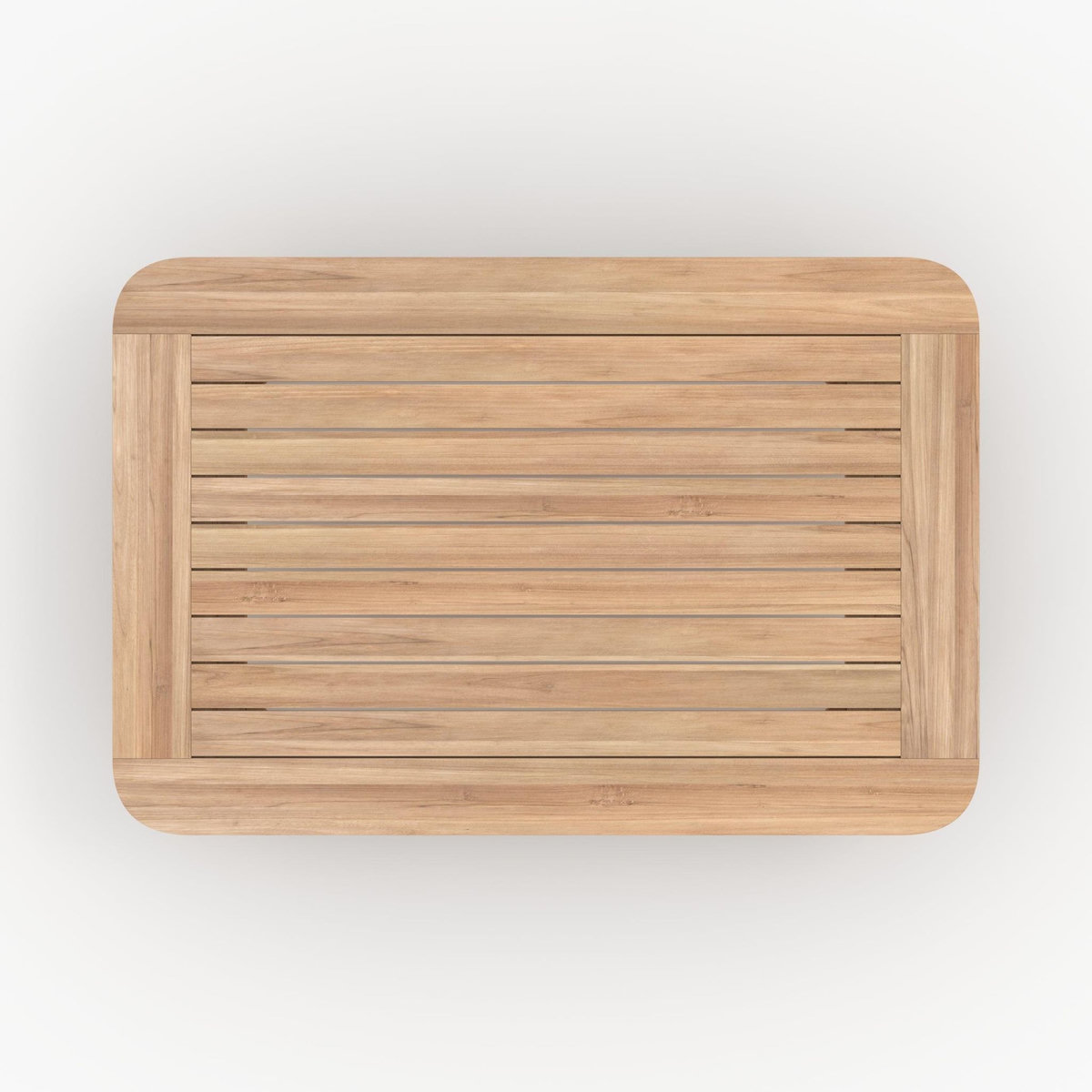 Rendez vous déco Salon de jardin 3 places en bois de teck et tissu gris-Kilda