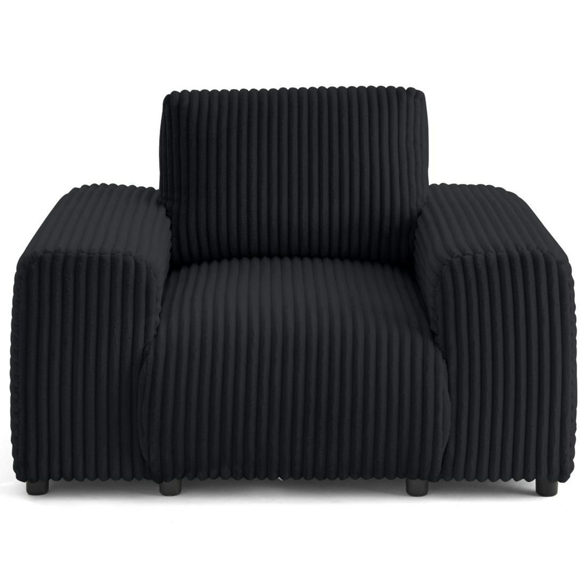 LISA DESIGN Garance - fauteuil en velours côtelé grosses côtes