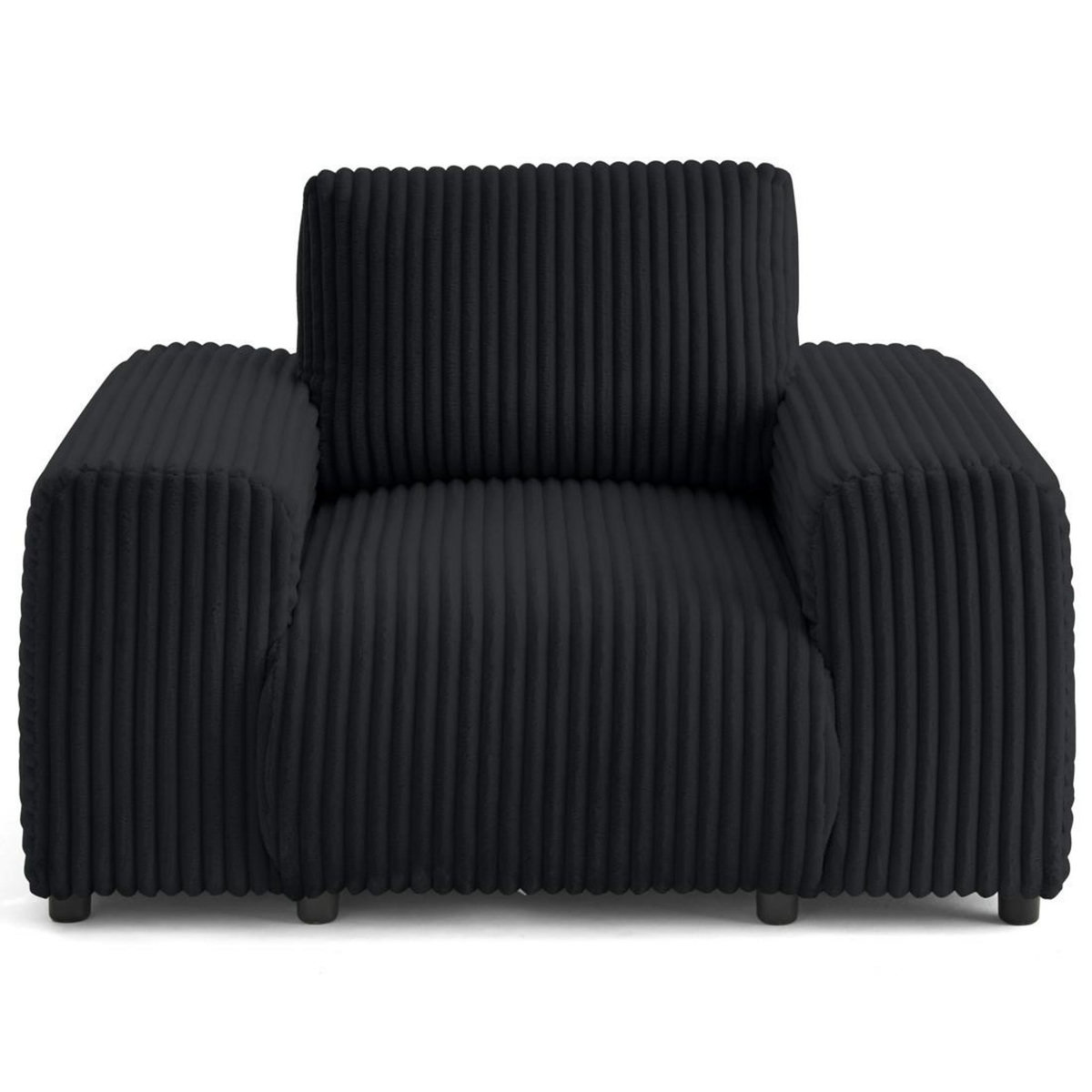 LISA DESIGN Garance - fauteuil en velours côtelé grosses côtes