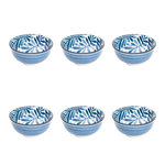 SECRET DE GOURMET Lot de 6 Coupelles en Porcelaine  Umami Feuille  11cm Bleu