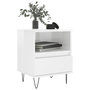 Voir la diapositive 3 : VIDAXL Table de chevet Blanc brillant 40x35x50 cm Bois d'ingenierie