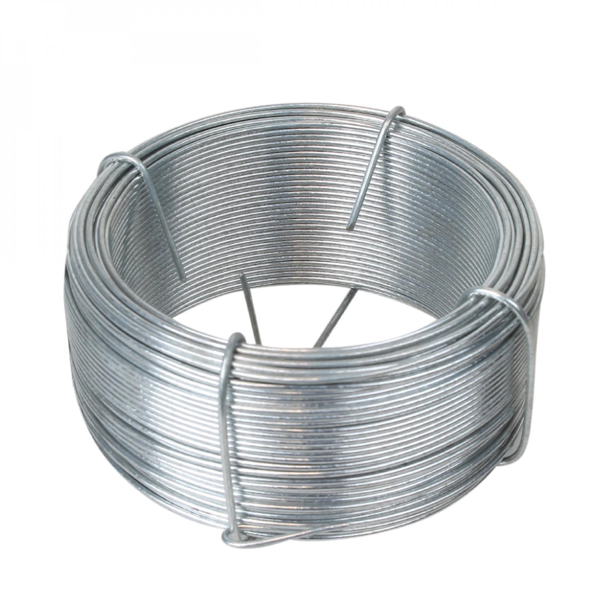 LINXOR Fil d'attache en acier galvanisé pour grillage ou autre - 50m x 1.5mm Ø - Gris