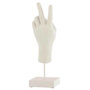 Voir la diapositive 1 : Paris Prix Statuette Déco  Main sur Pied  35cm Blanc