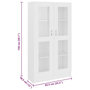 Voir la diapositive 6 : VIDAXL Armoire a vitrine Blanc 82,5x30,5x150 cm Bois d'ingenierie