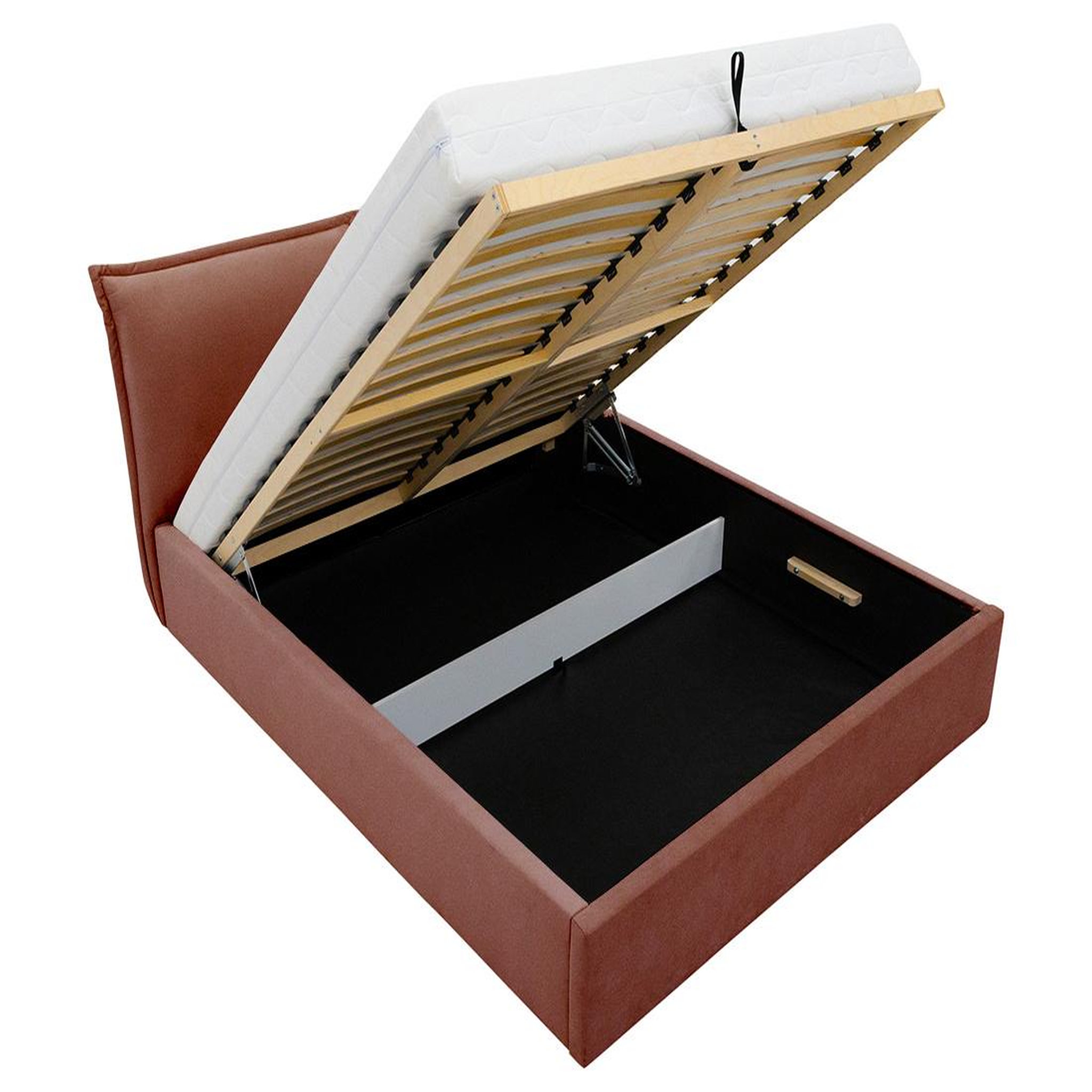 Voir la diapositive 4 : BEST MOBILIER John - lit coffre - 180x200 cm - en velours - sommier inclus