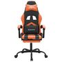 Voir la diapositive 3 : VIDAXL Chaise de jeu pivotante repose-pied Noir et orange Similicuir