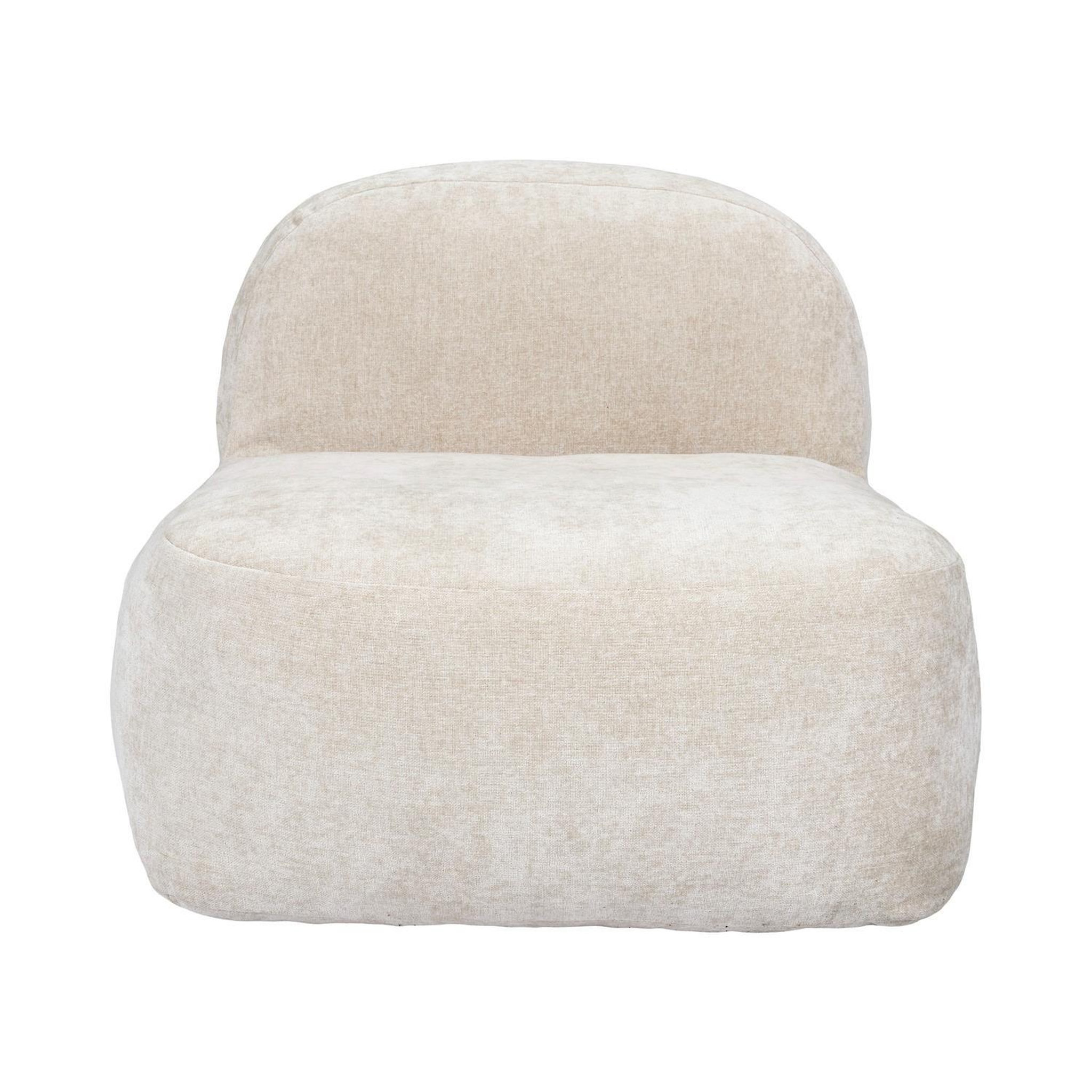 Voir la diapositive 3 : The Home Deco Factory Fauteuil compressé en tissu doux sans montage AUSTIN - Beige