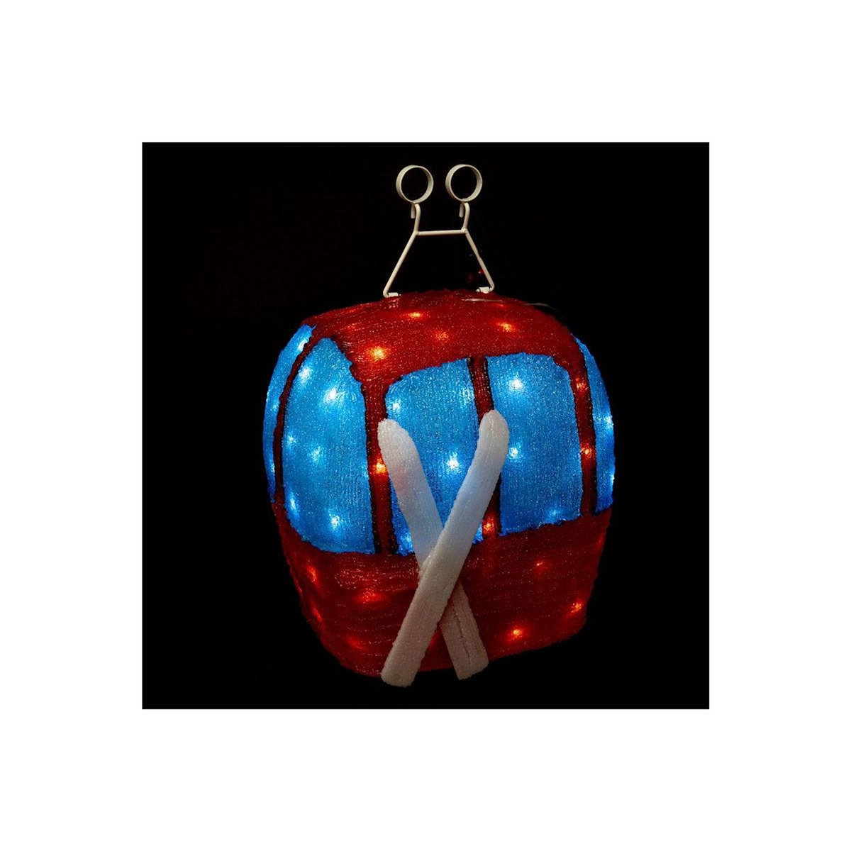 FEERIC LIGHT & CHRISTMAS Décoration Lumineuse  Cabine  25cm Rouge & Bleu