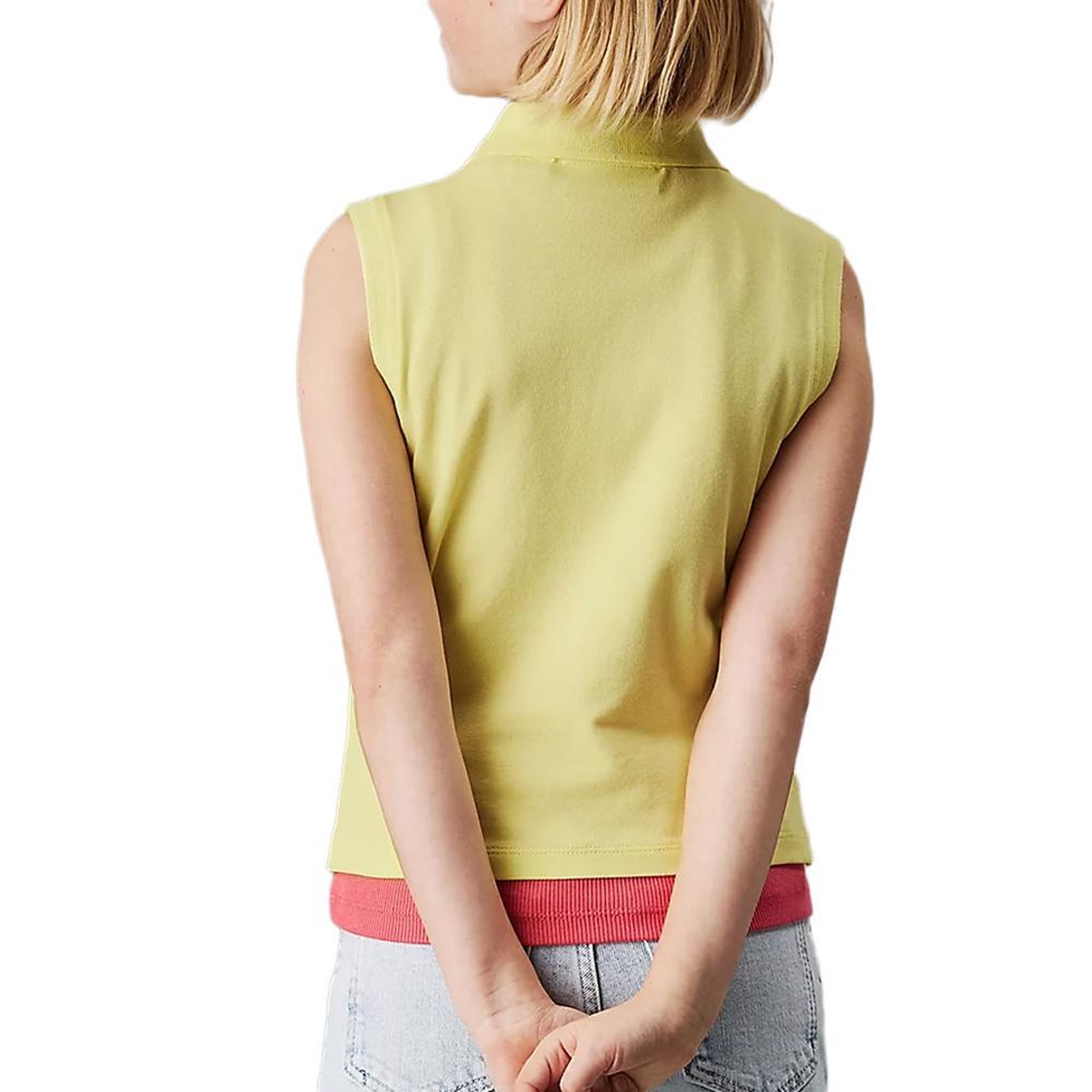 Voir la diapositive 3 : CALVIN KLEIN JEANS Polo Jaune Fille Calvin Klein Jeans Sleeve