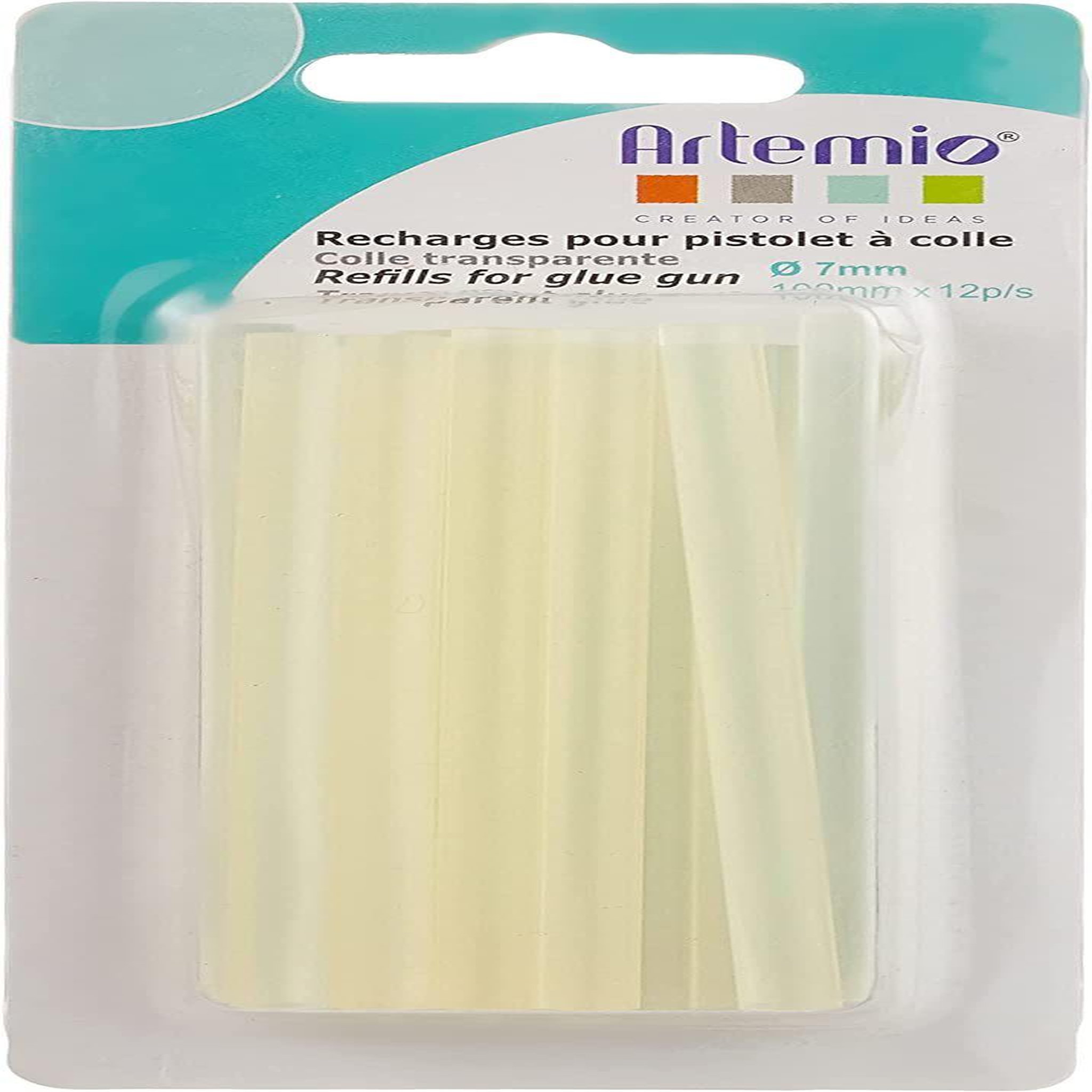 Voir la diapositive 2 : Artemio 24 recharges pistolet à colle - 7 x 100 mm