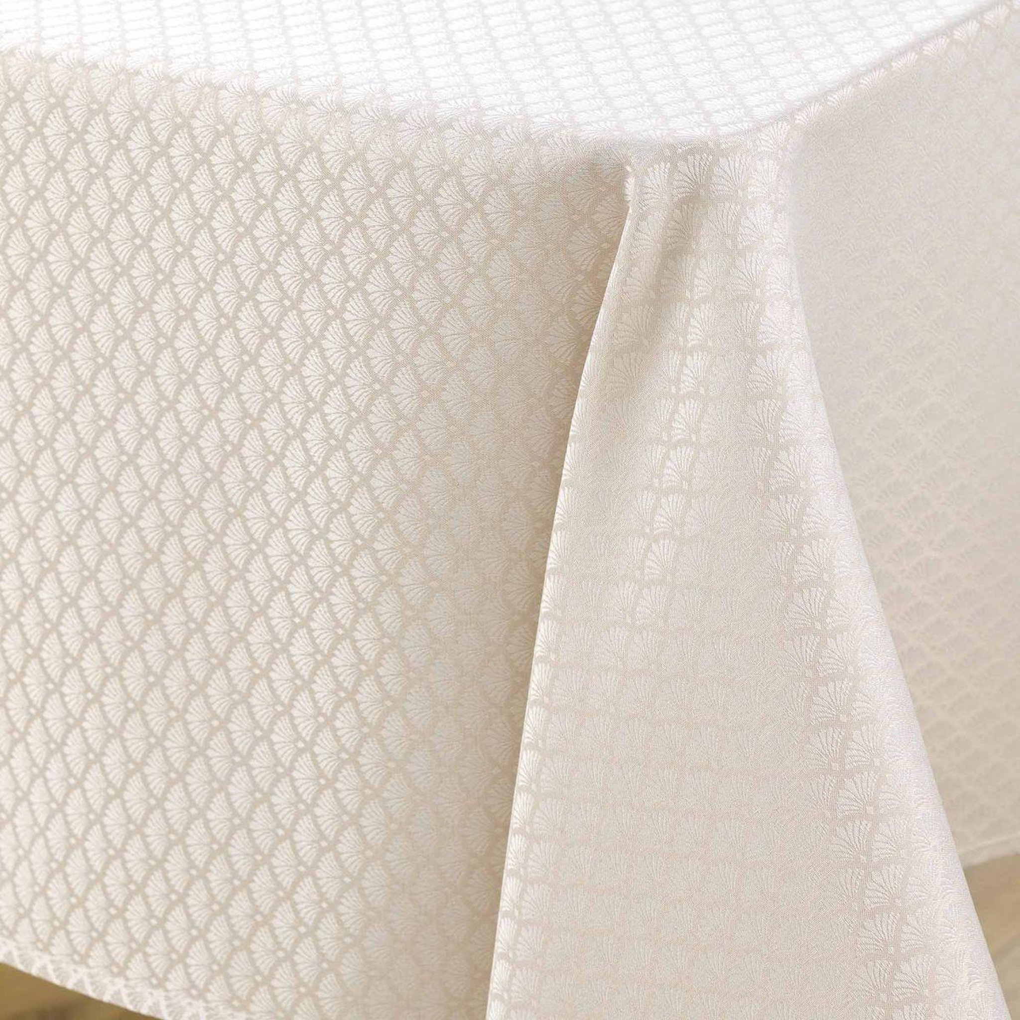 Voir la diapositive 2 : Douceur d'Intérieur Nappe jacquard imprimé  artea  140x240cm naturel