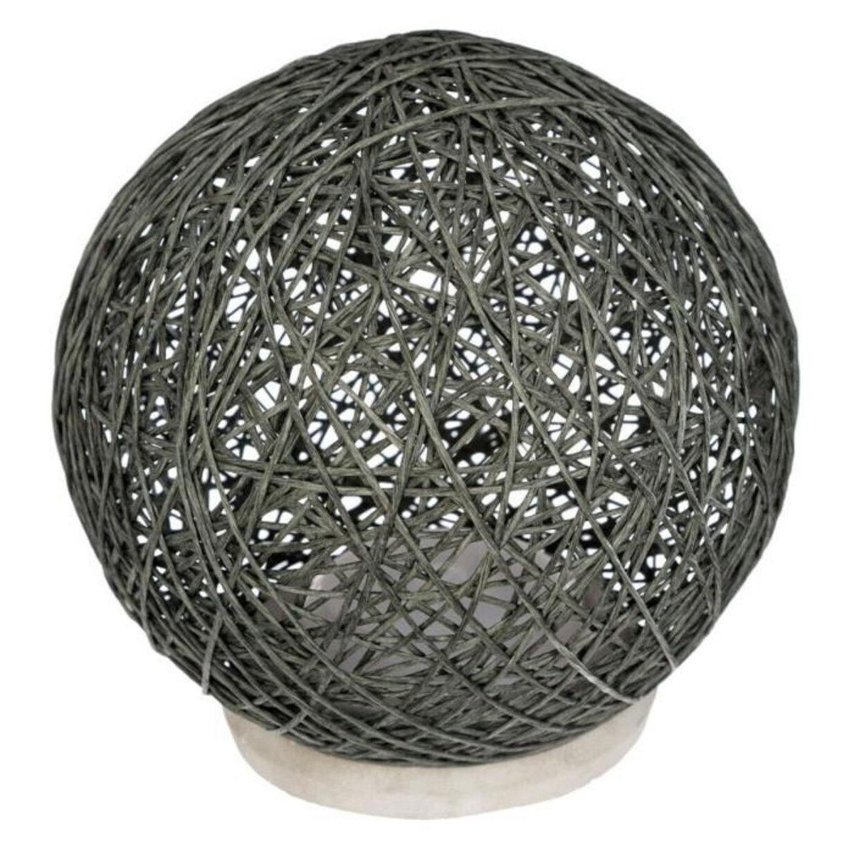 ATMOSPHERA Lampe à Poser Papier  Boule  20cm Gris